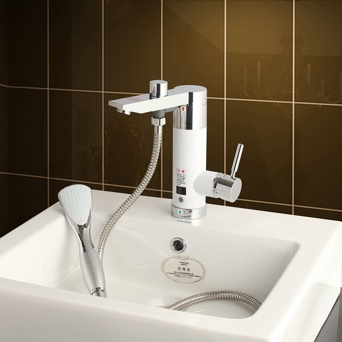 Instant Electric Faucet Water Heater With Shower Head Holder Cold&Hot Mixer Tap