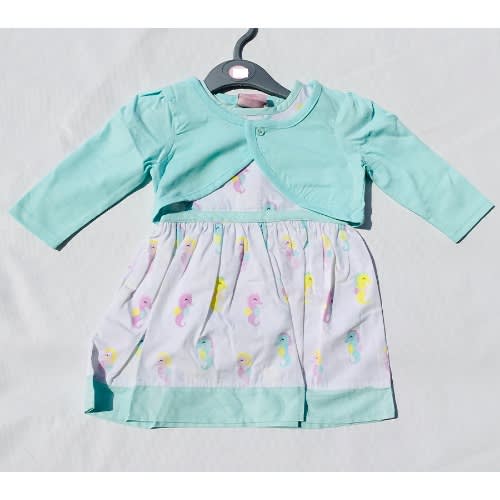 Girls 2 Piece Woven Summer Dress & Bolero Set