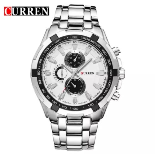 Stylish Steel Watch - Silver