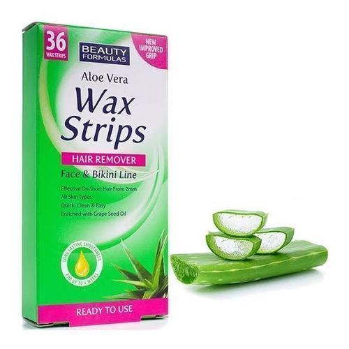 Face & Bikini Line Aloe Vera Wax Strips Hair Remover,36ps-