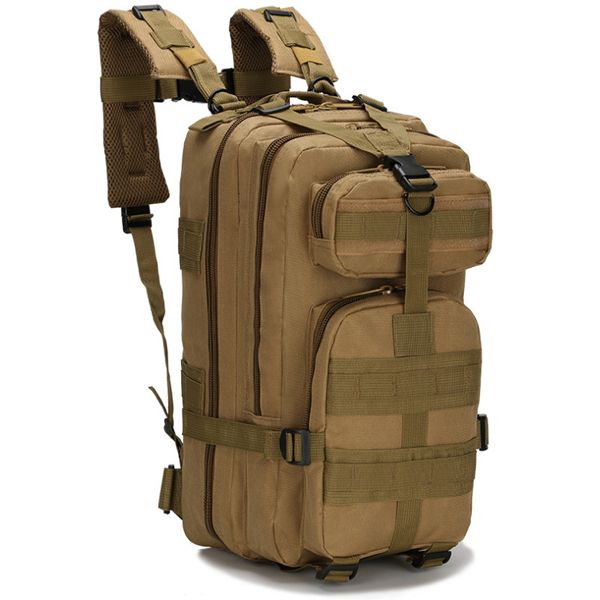 Attack Backpack Outdoor Tactical Backpack Military Army Pack  Assault Backpack Sports Rucksack Mountaineering Traveling Bags(#Khaki)