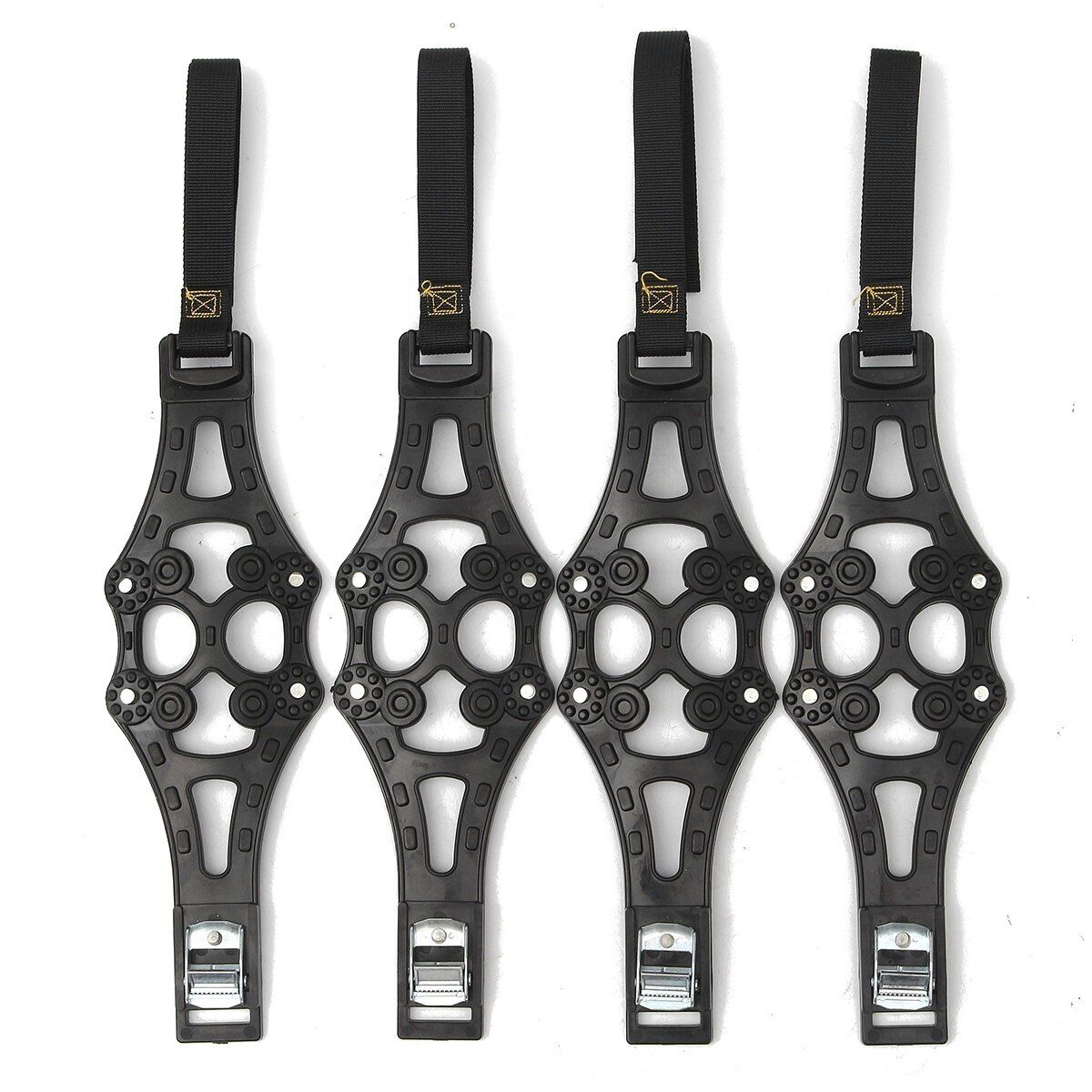 4pcs/set Truck Car Snow Wheel Antiskid TPU Chains Tire Anti-skid Belt Black Black