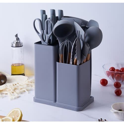 Silicone Cooking Spoon Set With Chopping Board/ Knives