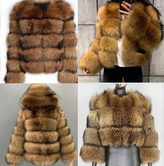 Fur jacket imitation raccoon fur fur patchwork women's artificial fur