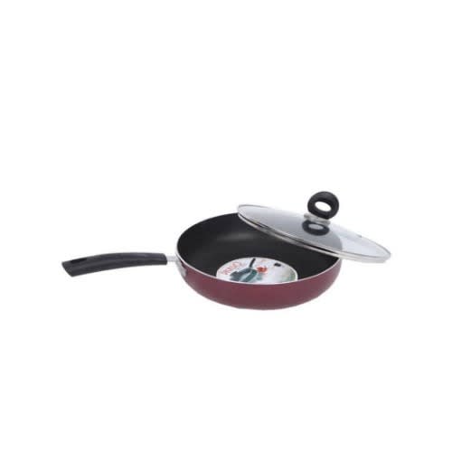 Non Stick Fry Pan With Glass Lid - 26cm