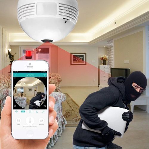 CCTV Security 360&deg; Bulb Wireless 1080P Wifi IP Panoramic