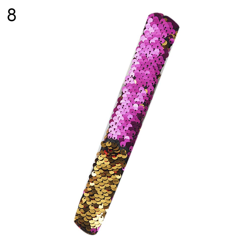 Shiny Children Sequins Slap Bracelet Wristband Headband-8#