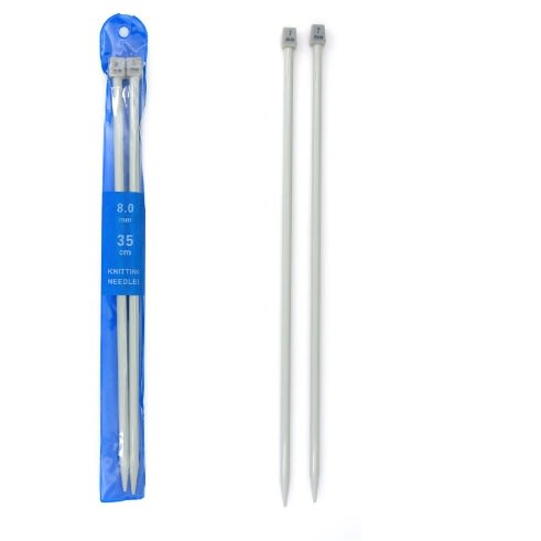 A Pair Of Ergonomic Aluminum Hand Knitting Pins -4.5mm