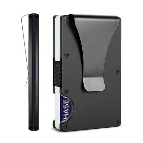 Stainless Steel Atm Credit Card Holder-Black