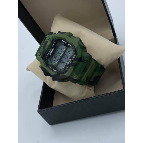 Men's Sport Rubber Strap Wrist Watch - Green