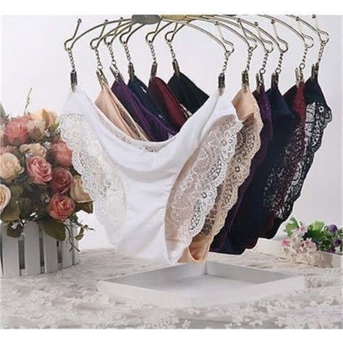Lace & Cotton Sexy Ladies Panties - 6 Pieces
