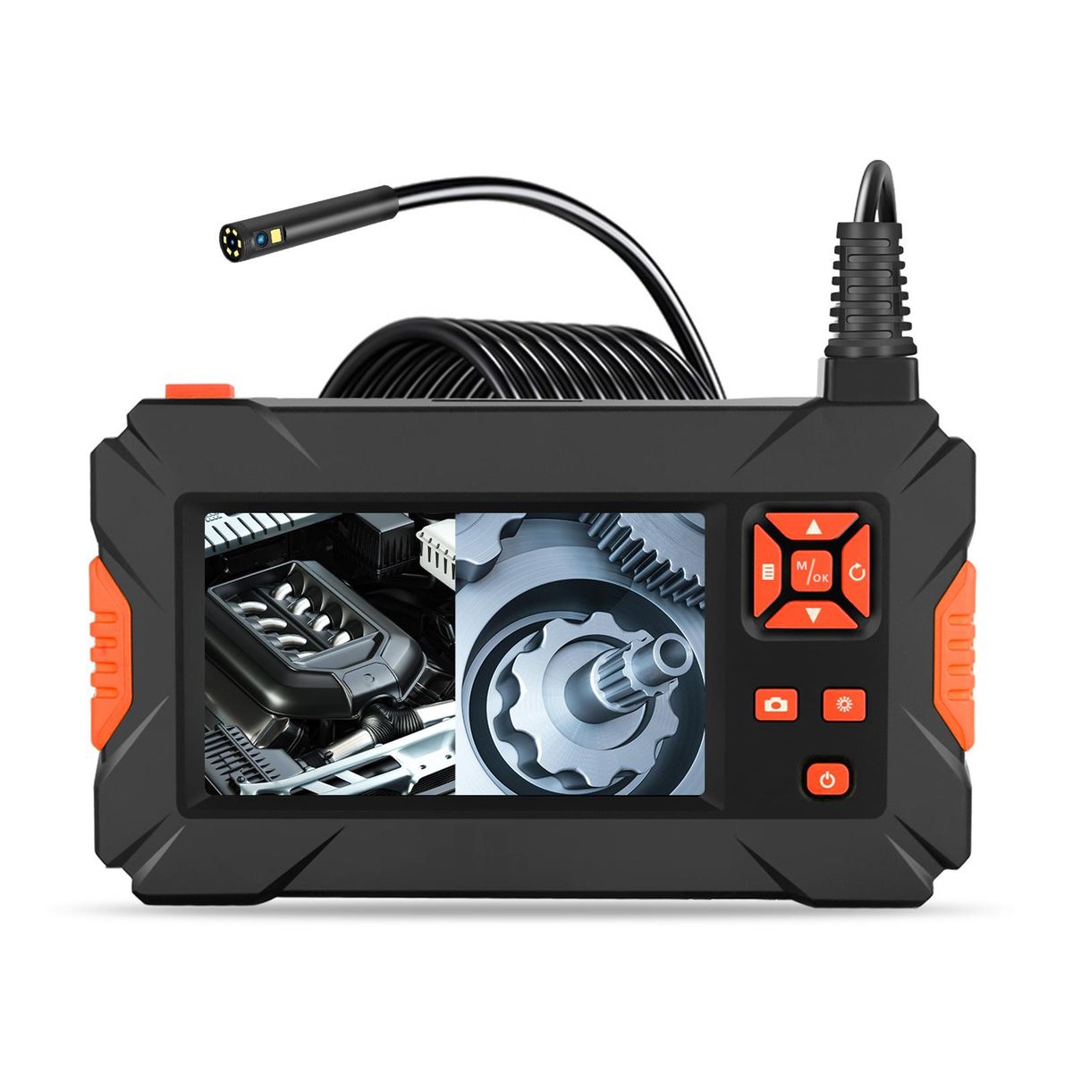 P130 High-Definition Sewer Pipe Industrial Endoscope Portable 4.3-Inch Full-Color High-Definition IPS Screen Used for Automobile Engine Maintenance