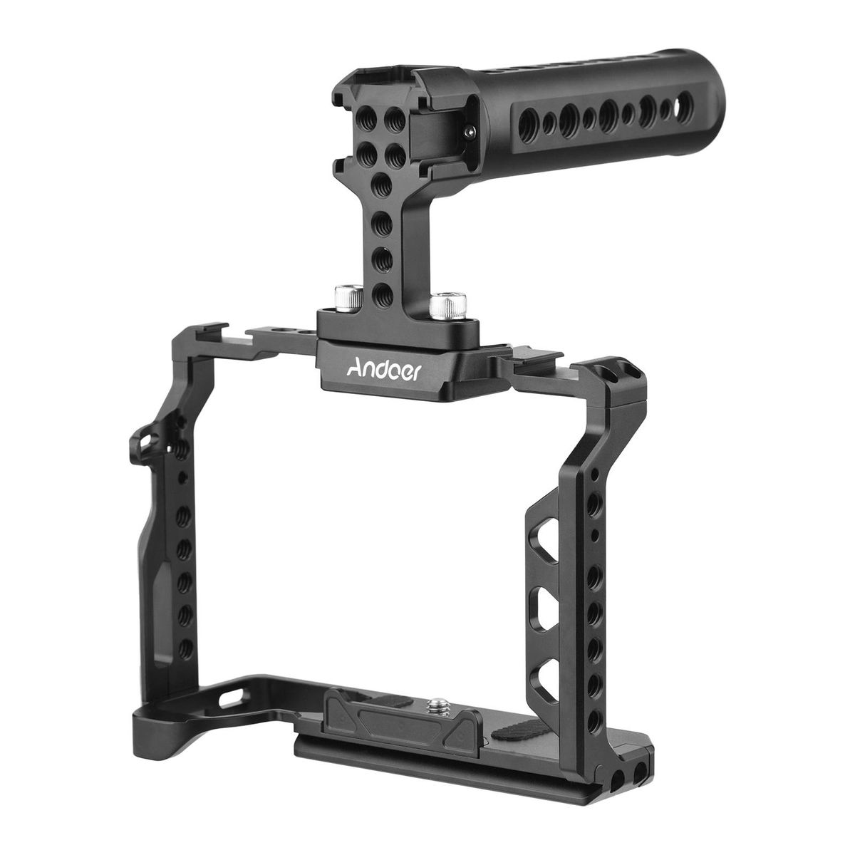 Andoer Aluminum Alloy Camera Cage Kit with Top Handle Grip Replacement for Sony A7 IV