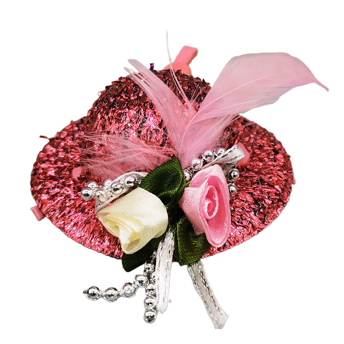 Rooster Cap Cosplay Cap Rooster Duck Parrot Poultry Headwear Pink