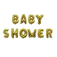 Gold Foil Balloon Decoration Baby Shower Letter+Rope To Hang