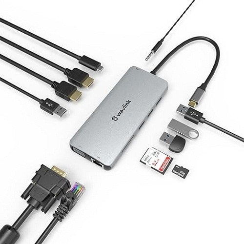 Wavlink 12-in-1 Usb C Hub/docking Station - Triple Display Type-c Adapter