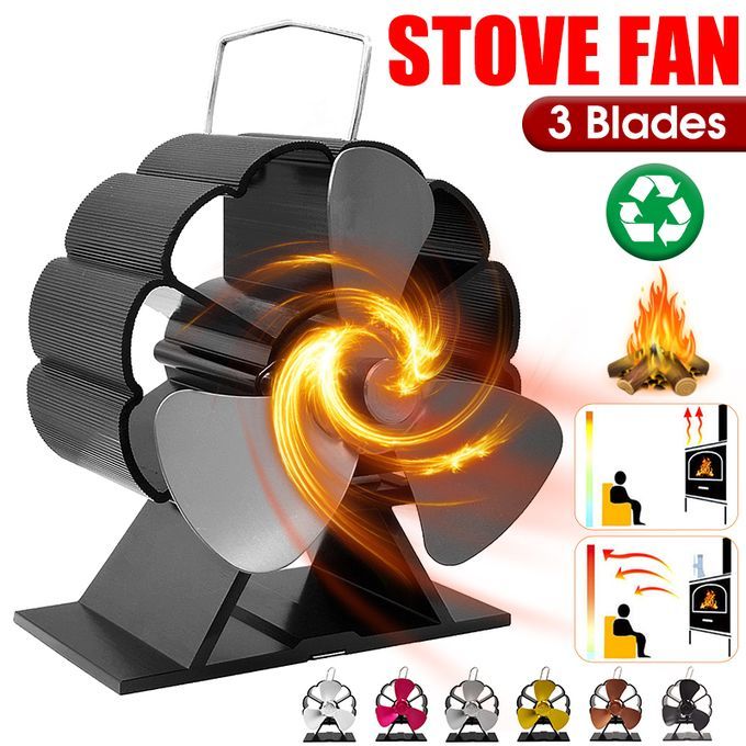 Bakeey 3-leaf Heat Fireplace Fan Powered Home Efficient Heat