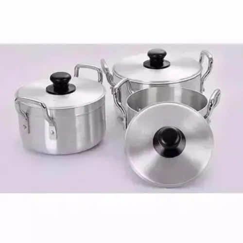 Aluminium Pots - Set Of 3