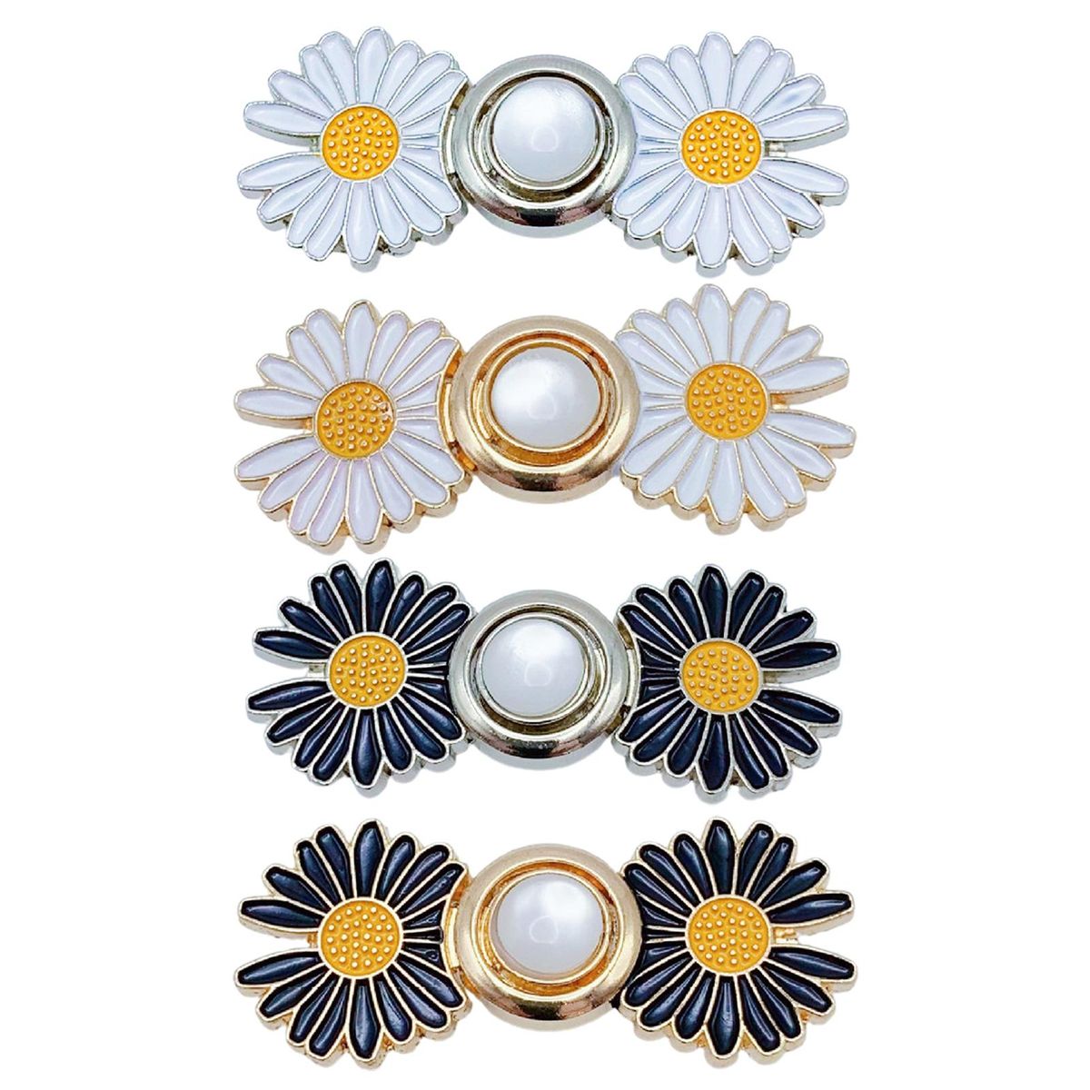 Pant Waist Tightener Chrysanthemum Jean Buttons Easy-to-use for Pants