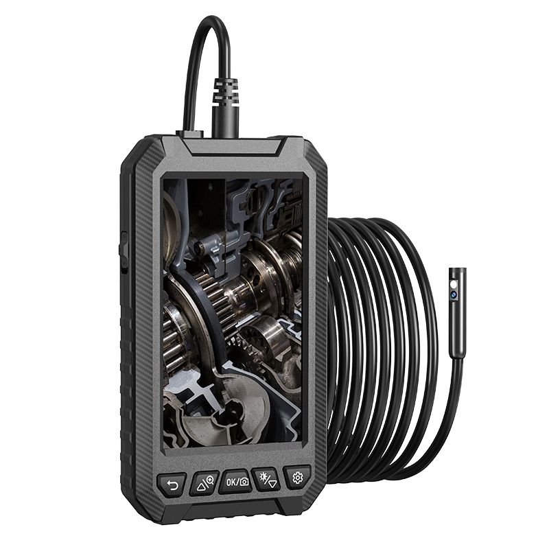 Professional Waterproof Industrial Endoscope Inspection Camera 5.0 Inch HD 1080P Pixel Borescope for Car Pipe with 6 LED Lights