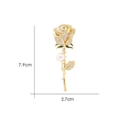 Ladies Rhinestone Broach Pin - Broches For Unisex -gold