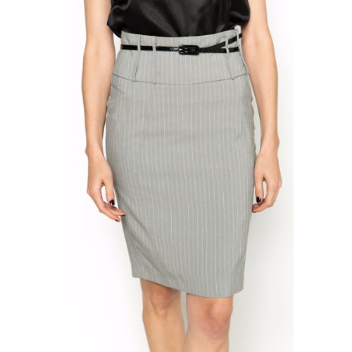 Pinstripe Pencil Skirt