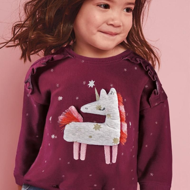 Girls Sweatshirt Long Sleeve Cartoon Sweatshirt Red