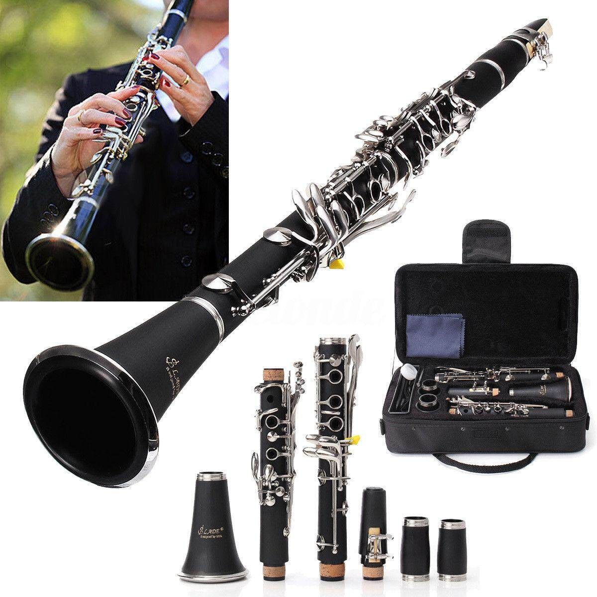 2018 LADE NEW Bb CLARINET BLACK WITH CASE SCHOOL STUDENT QUALITY REEDS CASE AU