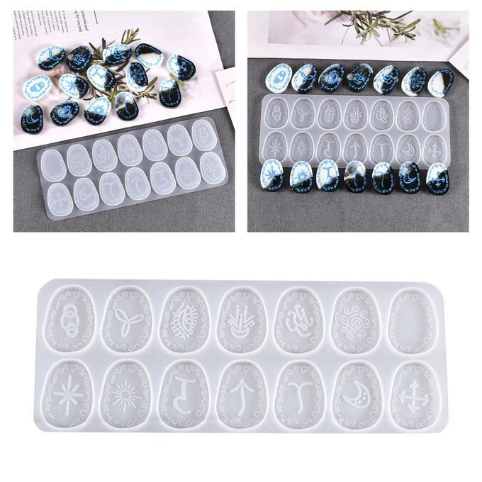 Rune  Resin Mold Energy Symbol Pendant Molds For DIY Craft