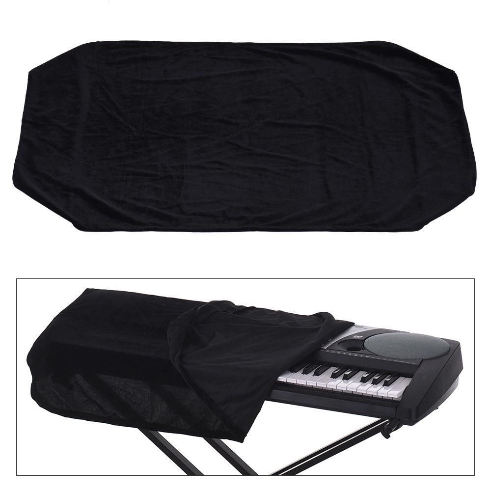 61/76 Keys Electronic Piano Keyboard Dust Cover Black Soft Cloth Anti-Dust Protector Washable