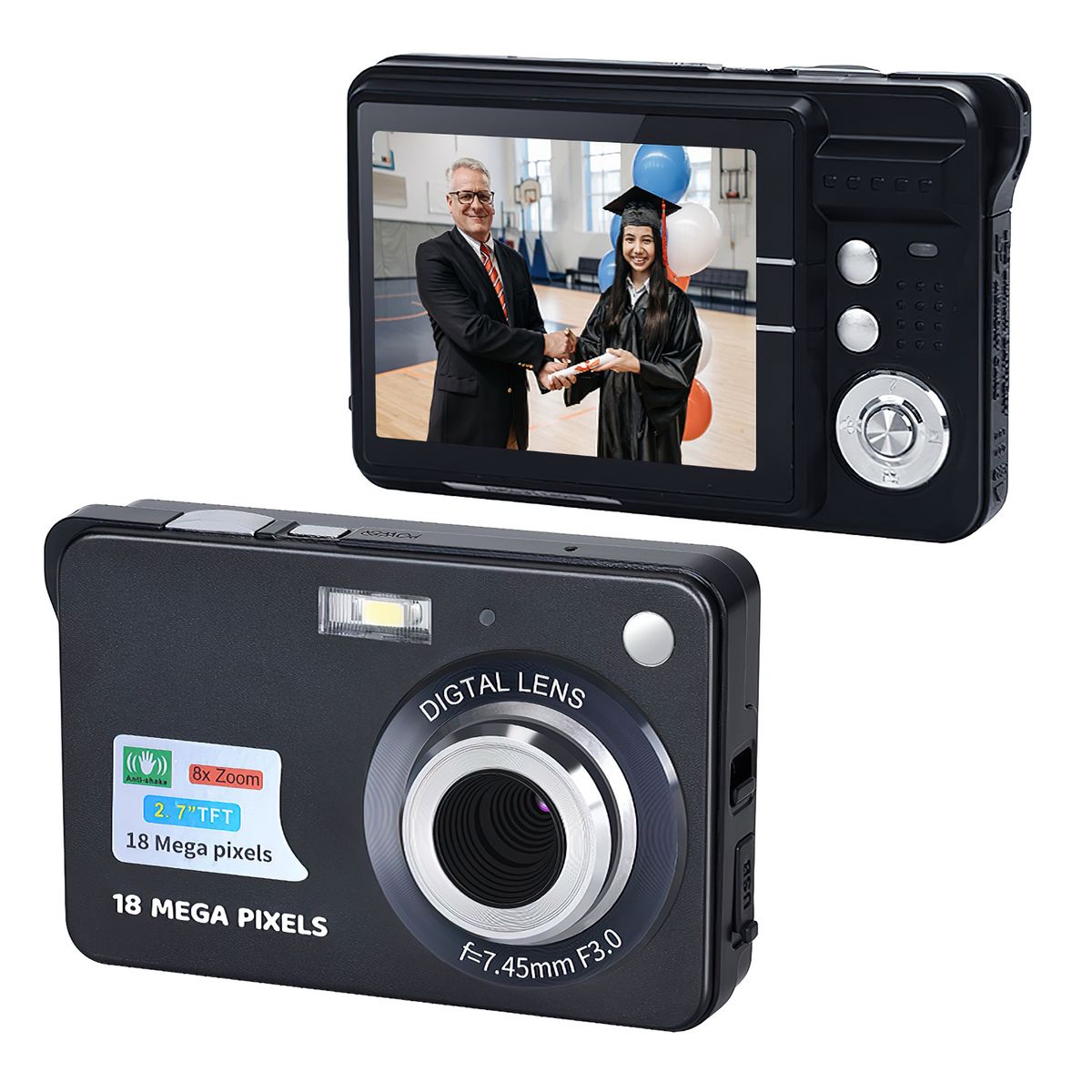 Portable 720P Digital Camera Video Camcorder 18MP Photo 8X