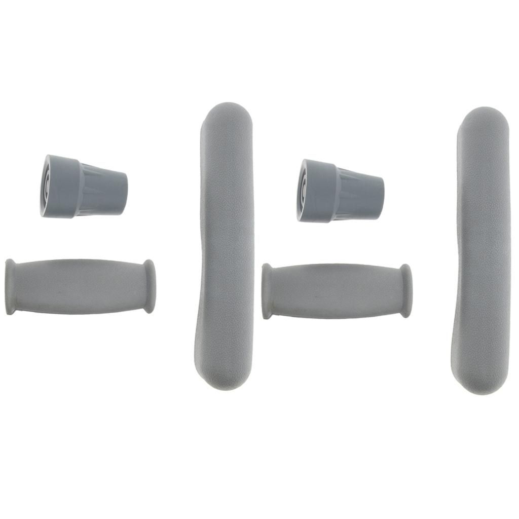 2 Set Rubber Crutch Accessory  Underarm Hand Grip Cover