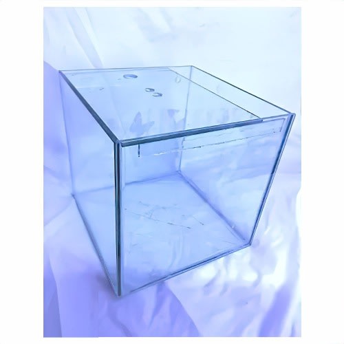 Empty Aquarium Glass + Glass Cover - 12 &ldquo; By  12 &ldquo; By 12'' Sealed - 6mm Thick