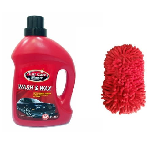 Wash & Wax Liquid  & Foam Sponge - 2L