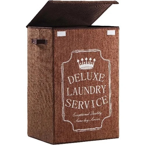 Collapsible Clothes Hamper With Sturdy Handle - 75L