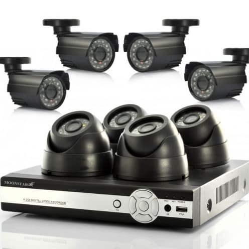 CCTV Camera - 8 Pieces + Free 64GB Flash Drive