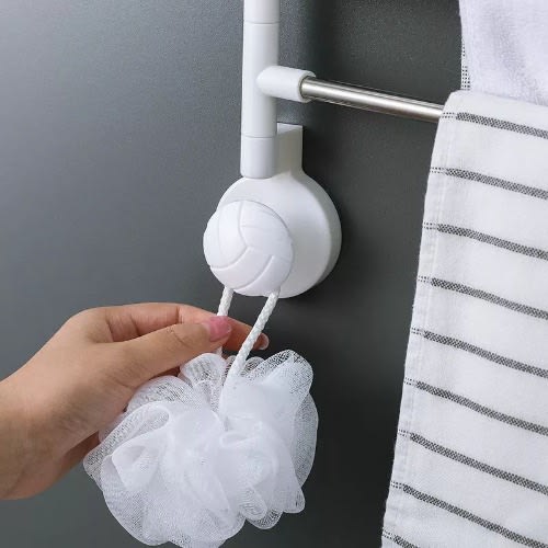 Four Arm Towel Hanger - Swivel & Suction For Kitchen And Bathroom
