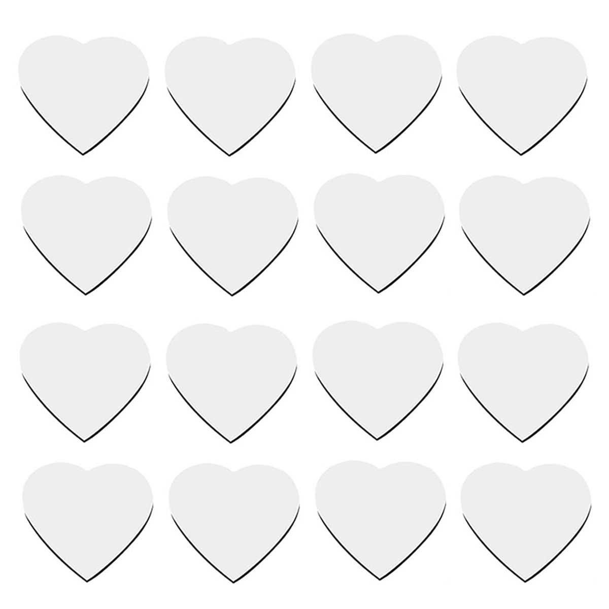 30Pcs Heart Shaped Sublimation Magnet Blanks Wedding