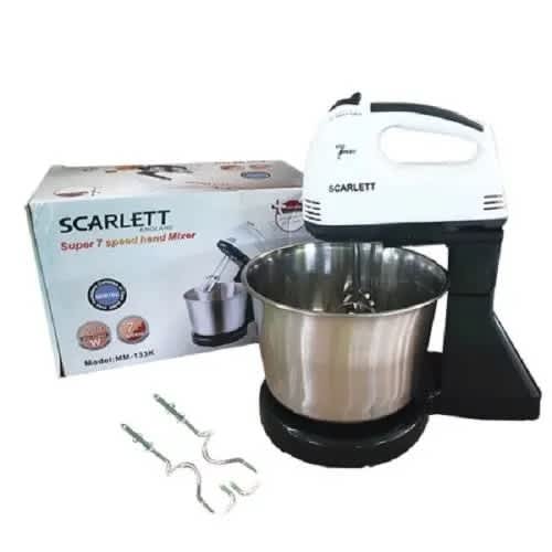 Scarlett 7 Speed Hand Mixer With Bowl - 200W
