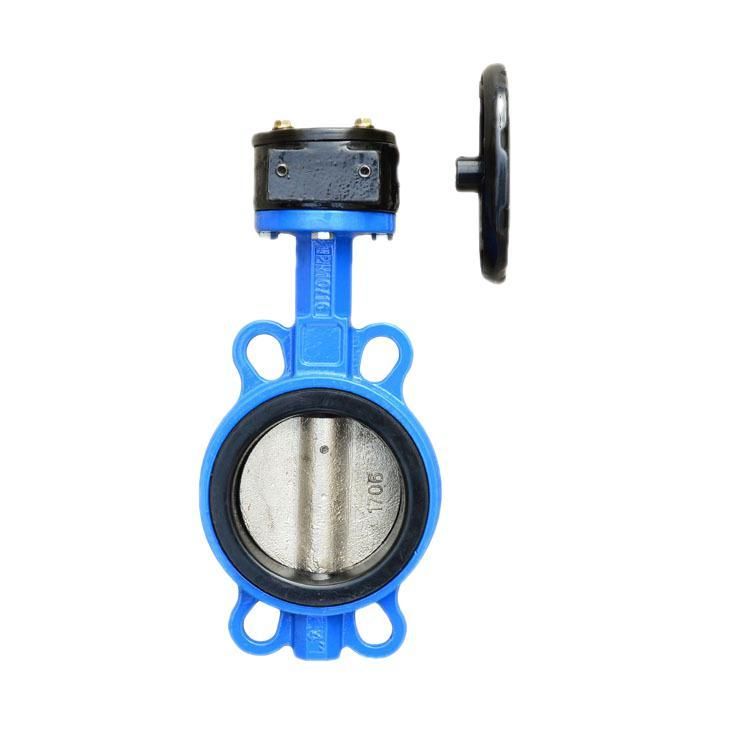 D371X-16 Manual Turbine Wafer Butterfly Valve DN100 Worm-and-Worm Wheel Folding Butterfly Bamper 150 300 80