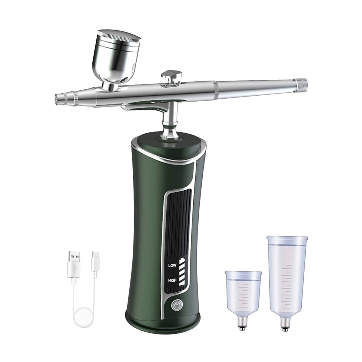 Airbrush Kit W/ Air Compressor,0.4mm Portable Mini Cordless Airbrush