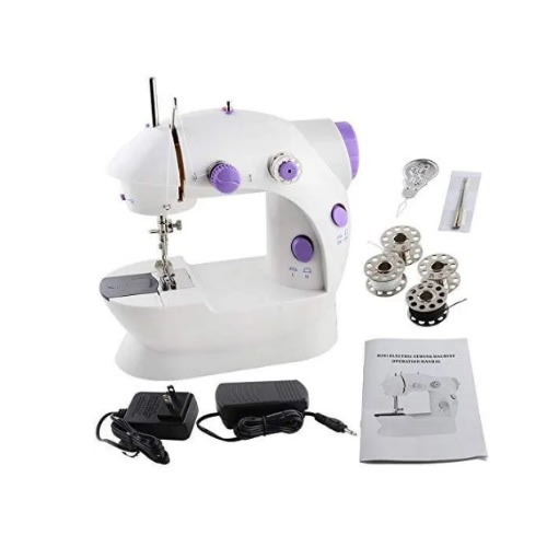Mini Sewing Machine With Foot Pedal - Electric & Battery Operated.