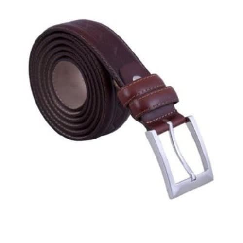 Aria Italian Leather Men's Belt Mb-4165 - Coffee Brown