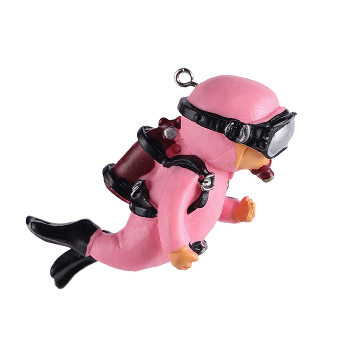 Miniature Diver Figure with Clear Ball and Line Painted