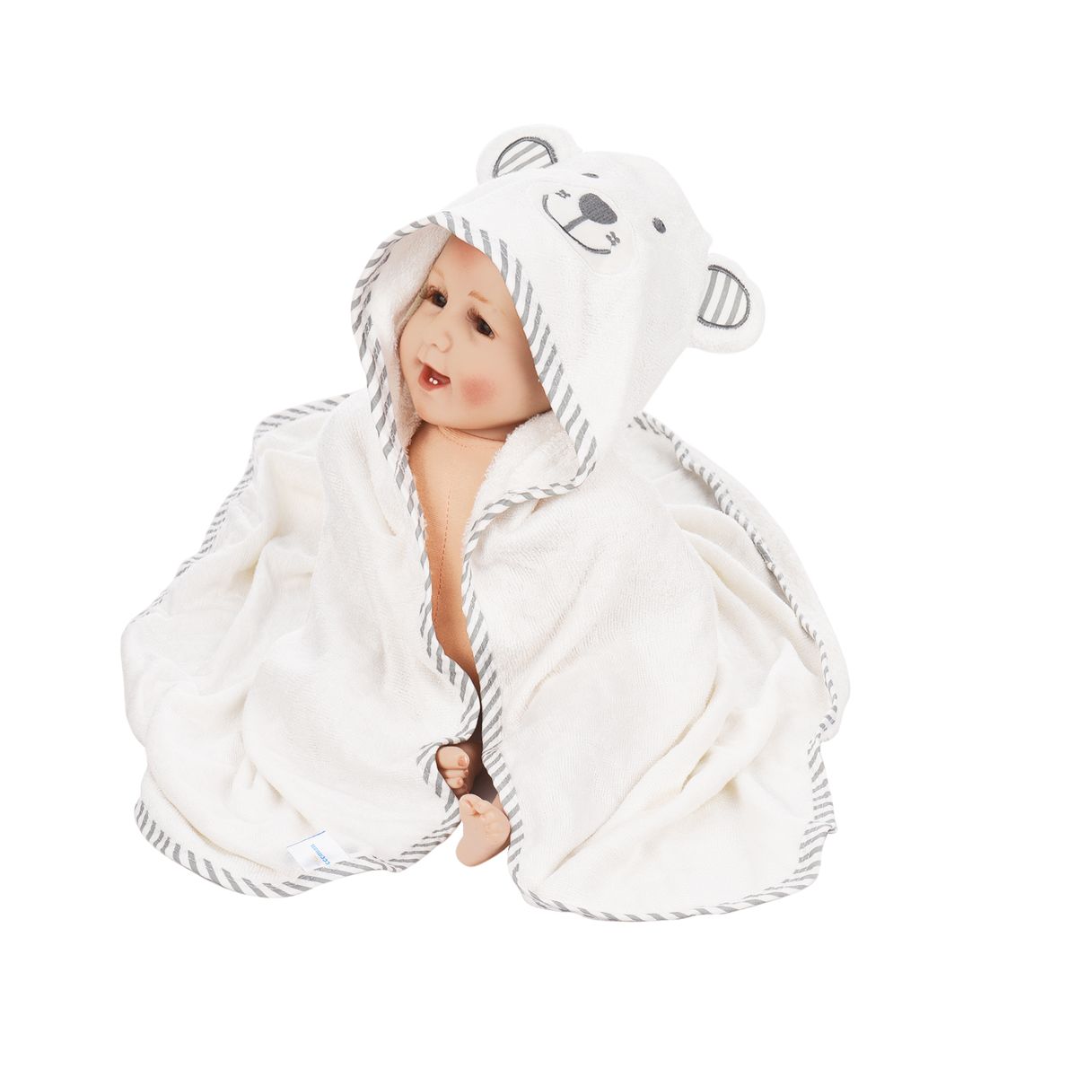 3 X 3 FT Hooded Baby Towel With 2PCS Handkerchief Soft And