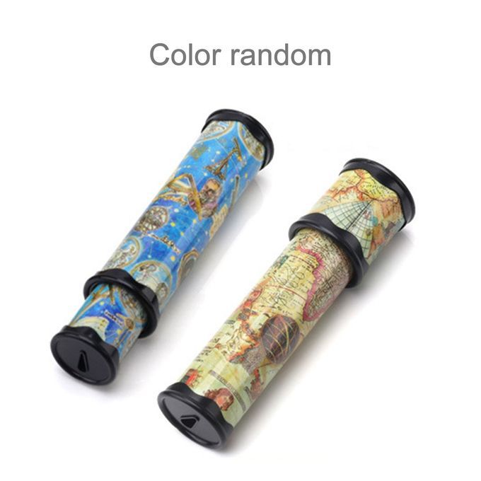 DM Magic Plastic Kaleidoscope Kids Children Educational Toy Fancy Colored World-random