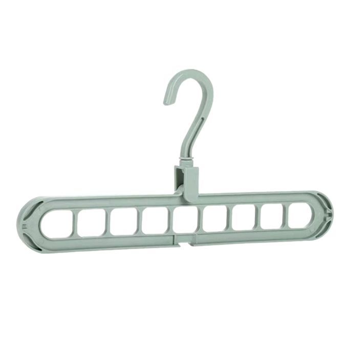 9 Hole Plastic Closet Clothes Magic Hangers For Shirt Light Green