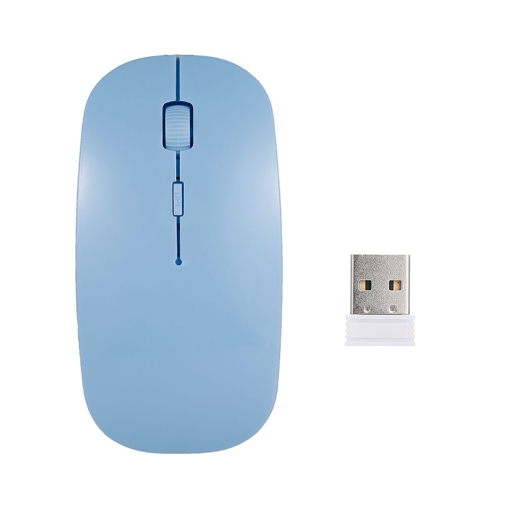 2.4G Wireless Mouse Ultra-thin Mute Mouse 4 Keys - Blue