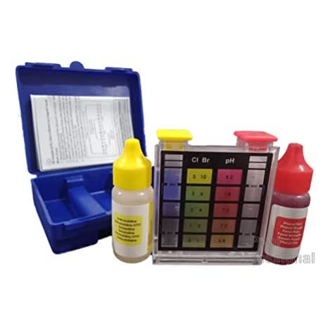 Standard 3-way Swimming Pool And Spa Test Kit Tests Water For pH Chlorine Bromine