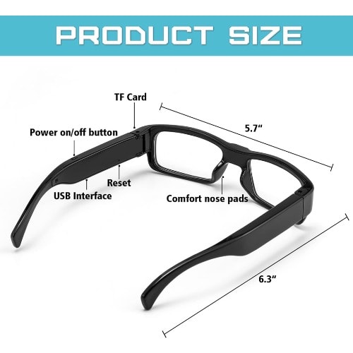 Full Hd 1080p Spy Camera Eyewear Video Recorder
